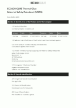 EC360® GLUE EC360® GLUE Material Safety Datasheet (MSDS)