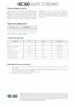 EC360® TAPE STRONG EC360® TAPE STRONG Thermal Adhesive Datasheet
