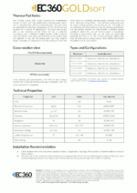 EC360® GOLD SOFT EC360® GOLD SOFT Thermal Pad Datasheet