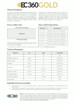 EC360 GOLD EC360 GOLD Thermal Pad Datasheet