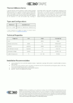 EC360® TAPE EC360® TAPE Thermal Adhesive Datasheet